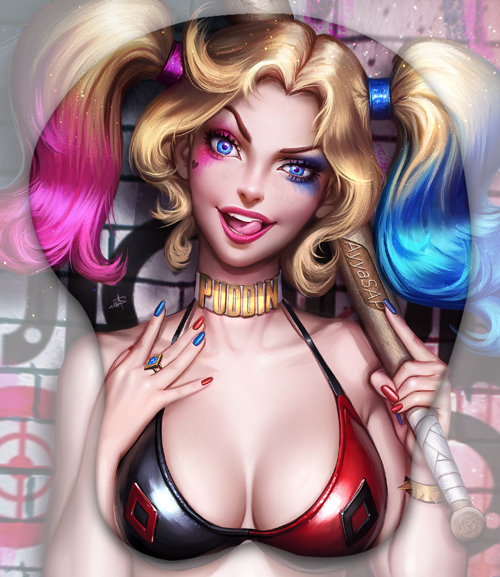harley quinn 3d oppai mouse pad 8415 - Boobie Mouse Pad