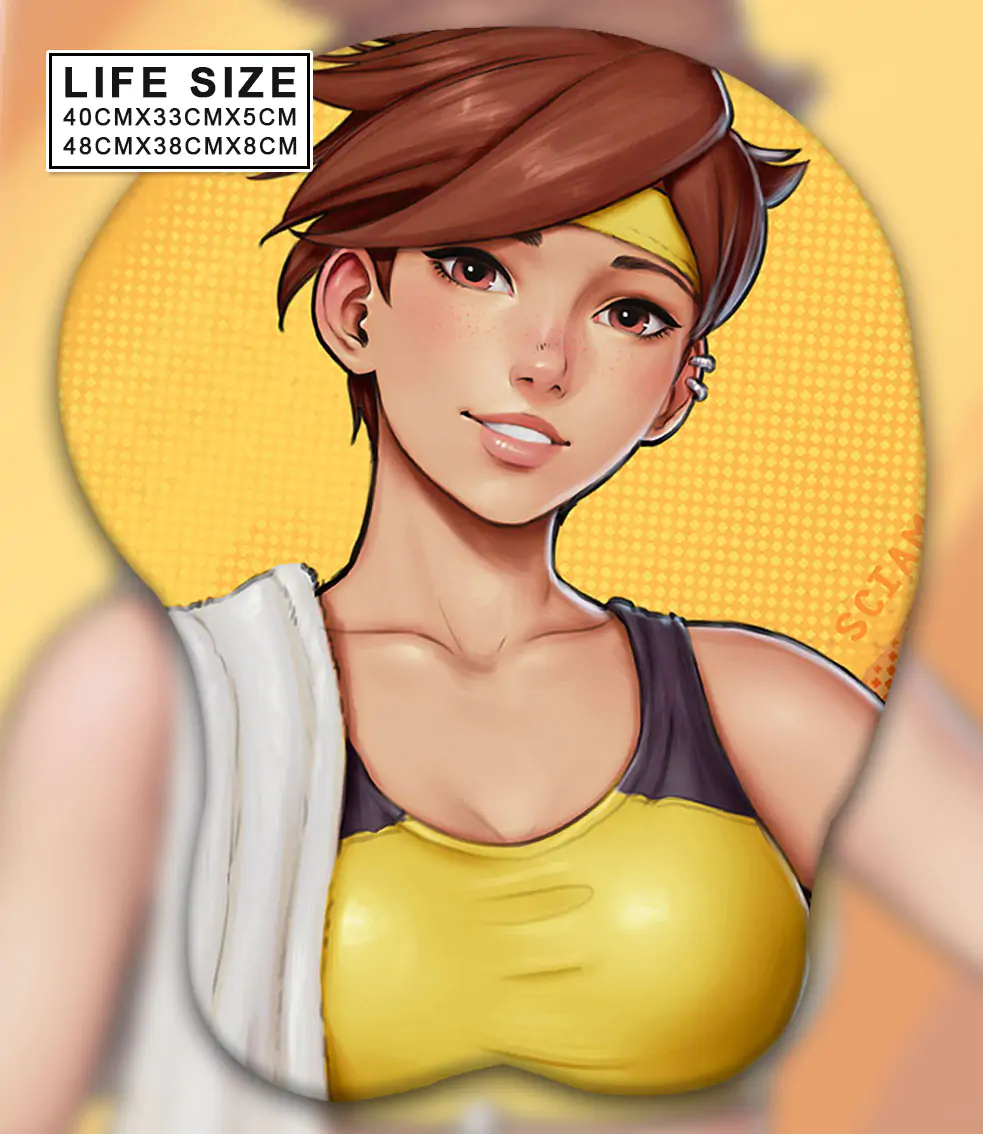 tracer life size oppai mousepad 1909 - Boobie Mouse Pad